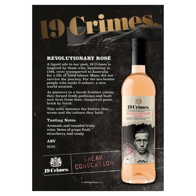 19 Crimes Revolutionary Rose   75cl - McGrocer