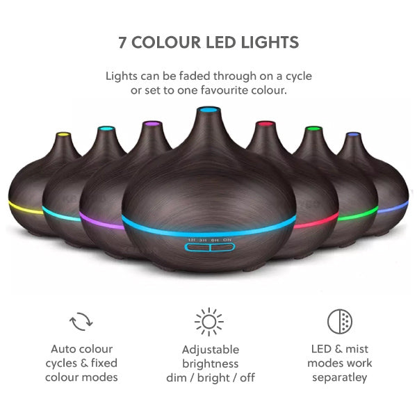 WellbeingMe Aroma Diffuser & Seven Pure Essential Oils (LW) GOODS Superdrug