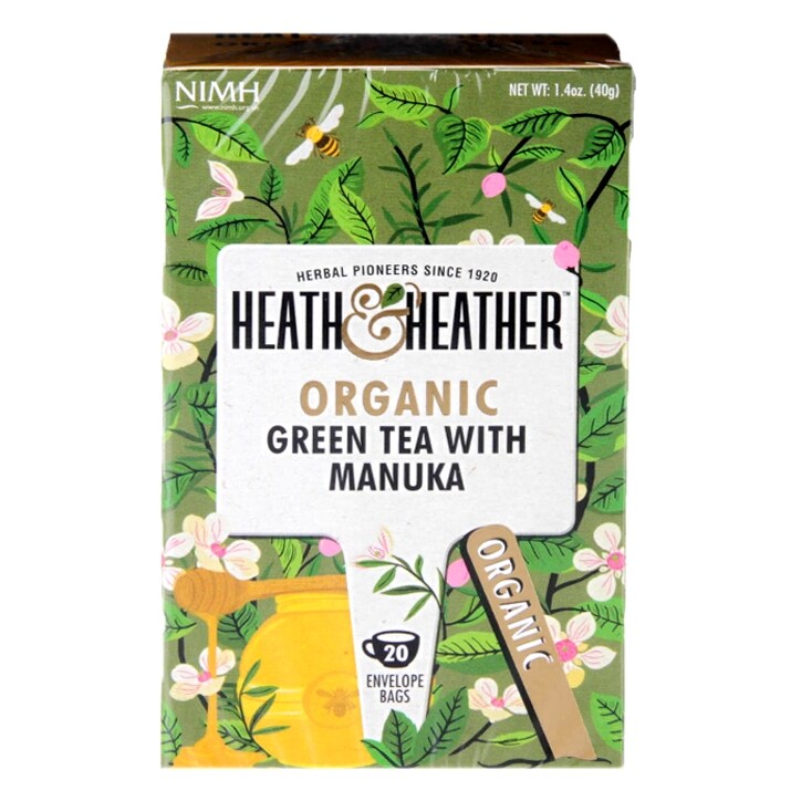 Heath & Heather Organic Green Tea with Ginger 20 Tea Bags - McGrocer