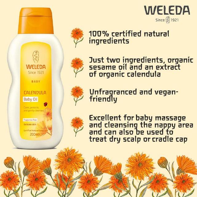 Weleda Baby Calendula Vegan Oil 200ml GOODS M&S