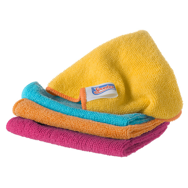 Spontex Microfibre Cloths Value Pack 4 per pack GOODS M&S