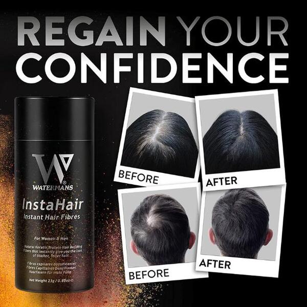 Watermans Hair Fibres 23g - Hair Loss Concealer - Dark Brown GOODS Superdrug