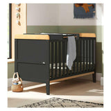 Tutti Bambini Rio Cot Bed with Cot Top Changer & Mattress - Slate Grey/Oak GOODS Boots