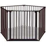 BabyDan Baby Playpen With Wall Fittings, Black - McGrocer