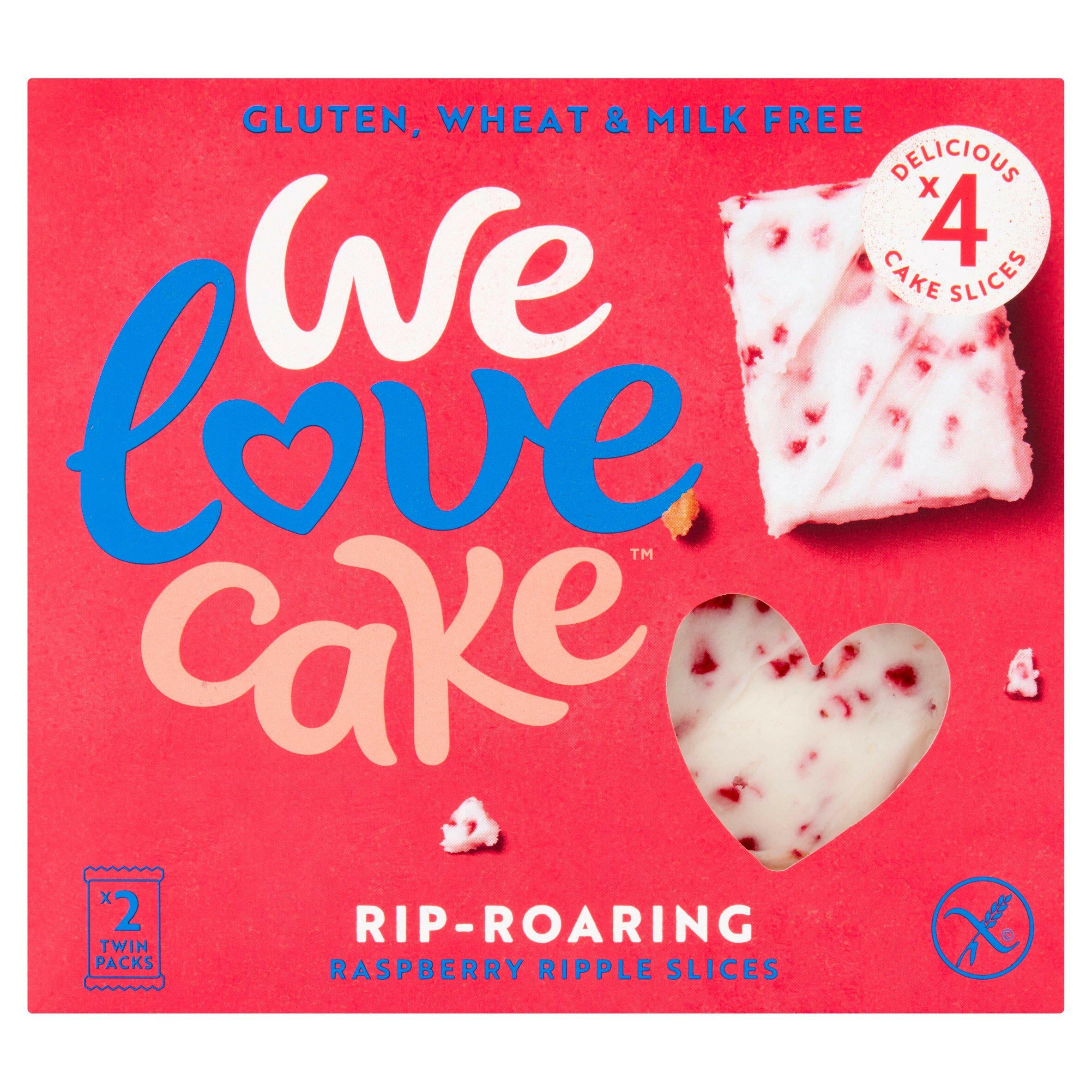 We Love Cake Raspberry Ripple Cake Slices x4 150g GOODS Sainsburys