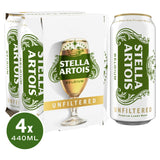 Stella Artois Unfiltered 4x440ml GOODS Sainsburys
