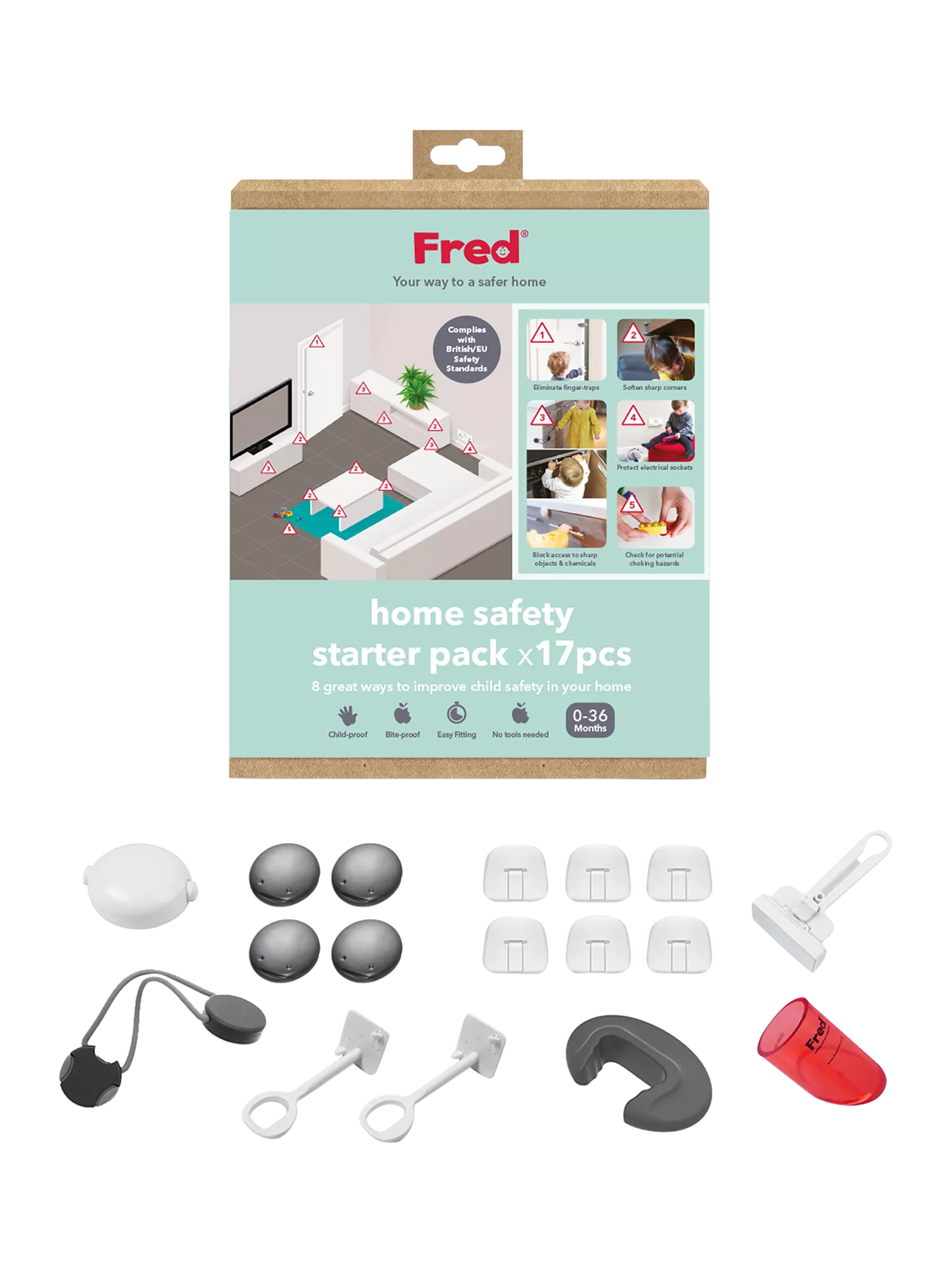 Fred Home Safety Starter Kit, 17 pcs - McGrocer
