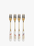 Sara Miller Chelsea Collection Birds Pastry Forks Assorted Set Of 4