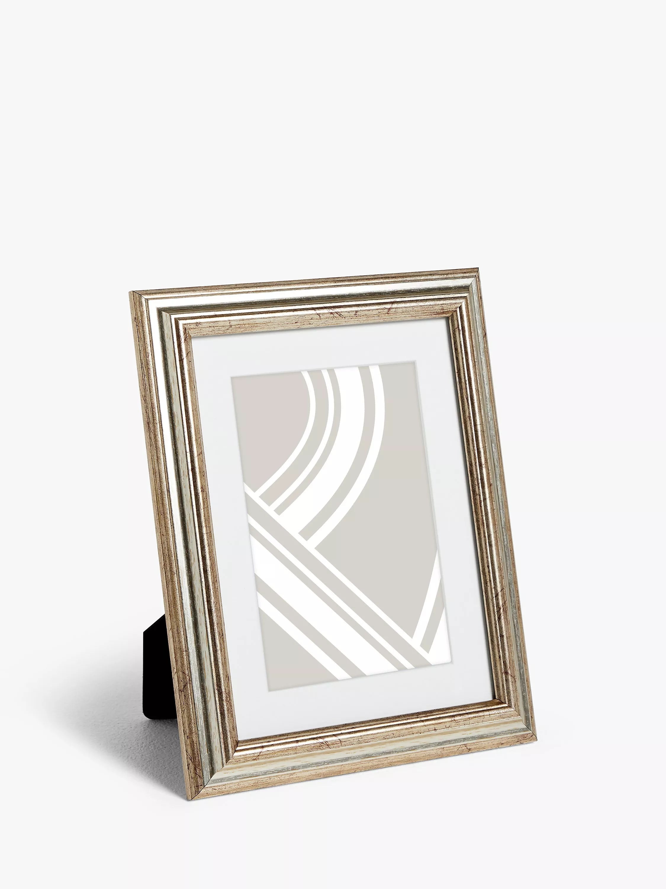 John Lewis Ribbed Photo Frame & Mount, Champagne - McGrocer