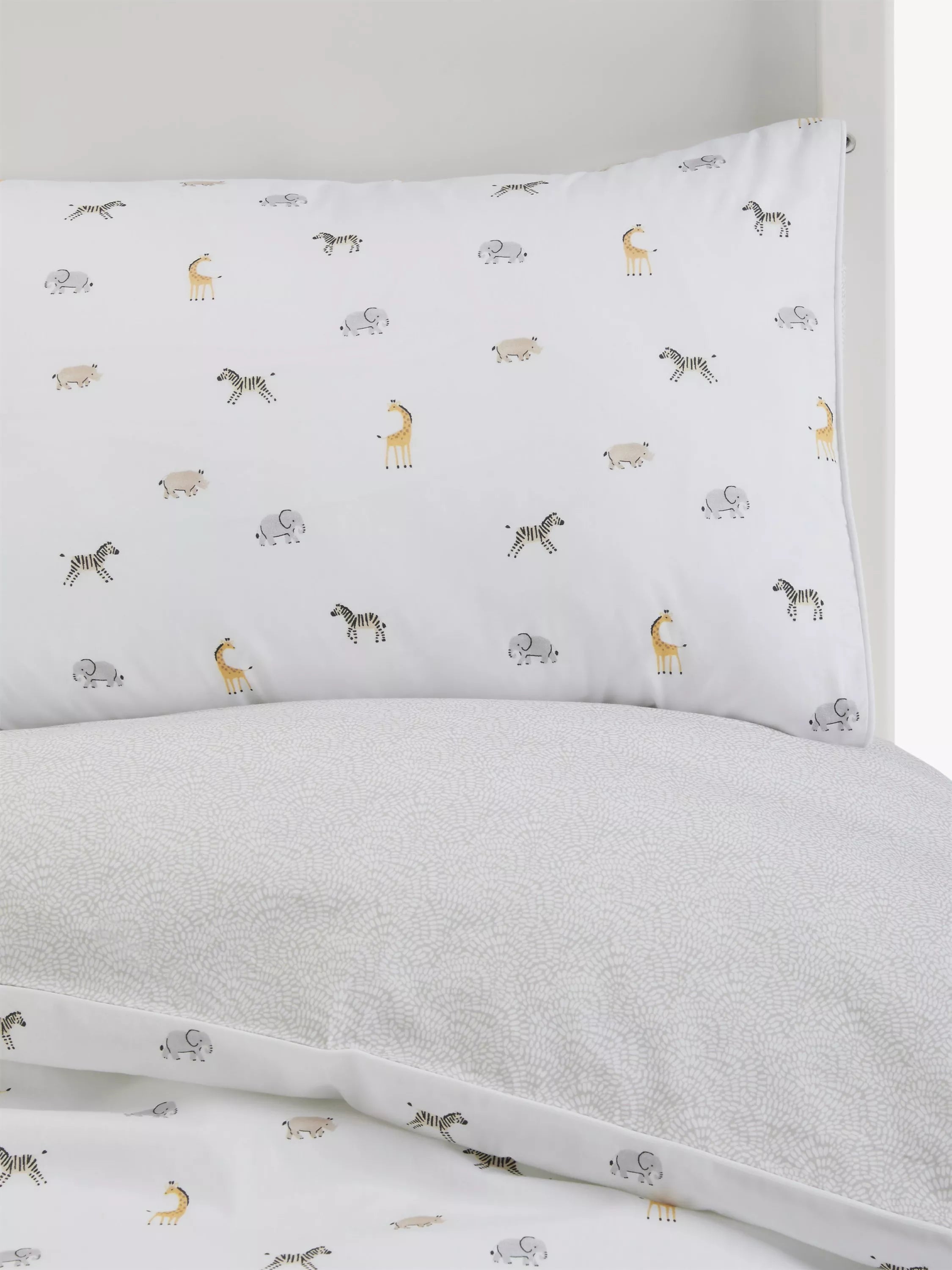 John Lewis Safari Ditsy Print Pure Pure Cotton Duvet Cover and Pillowcase Set - McGrocer