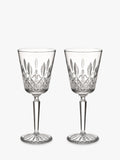 Waterford Crystal Lismore Cut Glass Tall Wine Glass Set Of 2 450Ml Clear