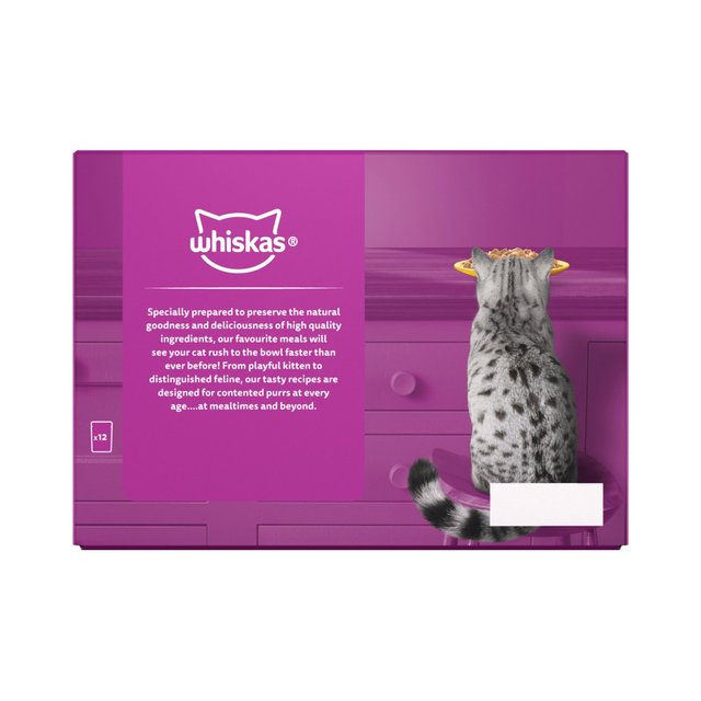 Whiskas 1+ Adult Wet Cat Food Pouches Poultry Feasts 12 x 85g GOODS M&S