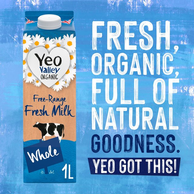 Yeo Valley Organic Fresh Whole Milk   1L GOODS M&S