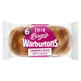 Warburtons Cinnamon & Raisin Thin Bagels   6 per pack GOODS M&S