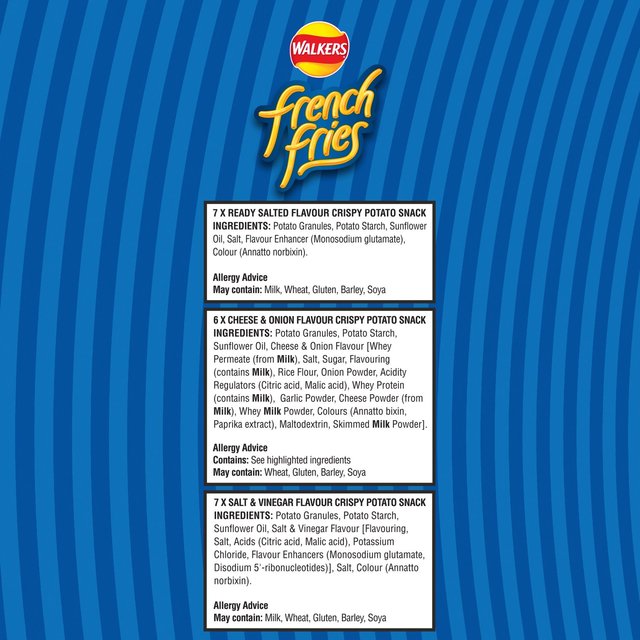 Walkers French Fries Variety Multipack Snacks   20 per pack GOODS M&S