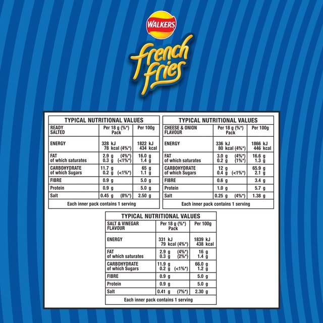 Walkers French Fries Variety Multipack Snacks   20 per pack GOODS M&S