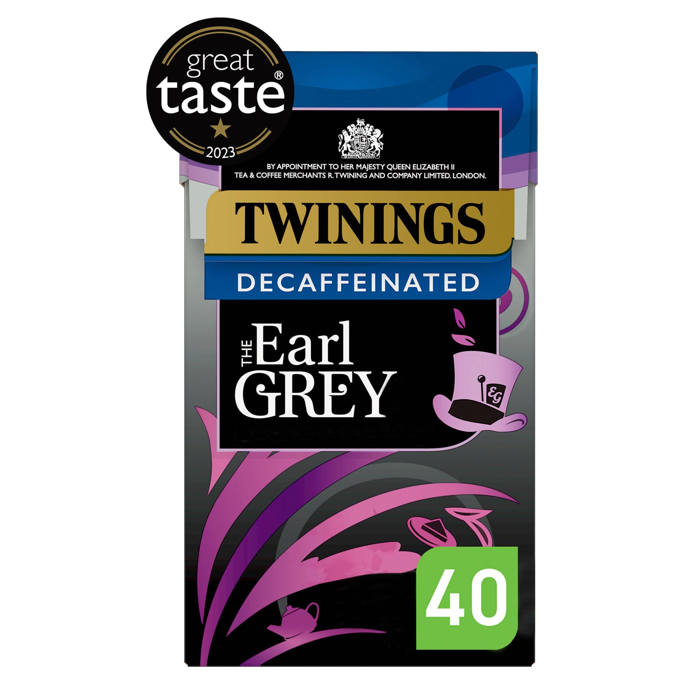Twinings the Earl Grey Decaffeinated Plant Based Tea Bags x40 100g GOODS Sainsburys
