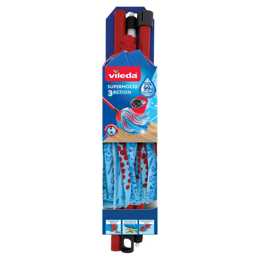 Vileda SuperMocio 3Action XL Compact Mop Accessories & Cleaning ASDA