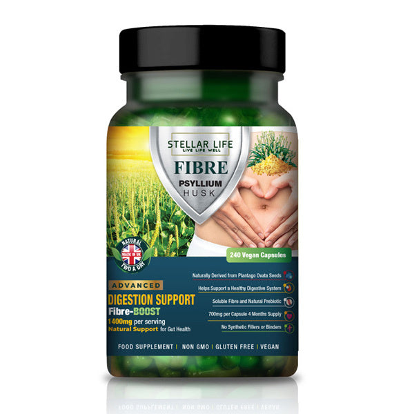 Stellar Life 240 x Psyllium Husk Fibre Supplement Capsules GOODS Superdrug
