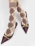 2pk Argyle Crew Socks