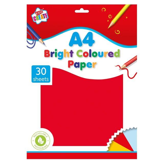 30 Sheets A4 Bright Coloured Paper   30 per pack - McGrocer