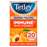 Tetley Super Fruit Tea Immune Peach & Orange Tea Bags 20 per pack GOODS M&S