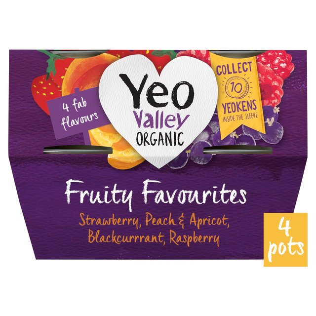 Yeo Valley Organic Fruity Favourites Yoghurts 4 x 110g GOODS M&S