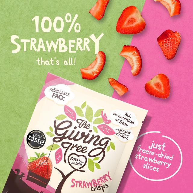 The Giving Tree Freeze Dried Strawberry Crisps 18g GOODS M&S