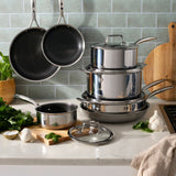 Henckels Paradigm Stainless Steel Cookware Set 11 Piece