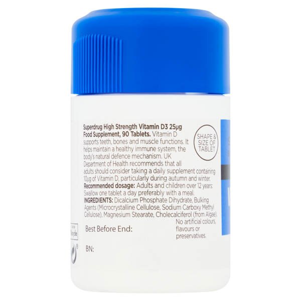 Superdrug Vegan Vitamin D 25µg 90s GOODS Superdrug