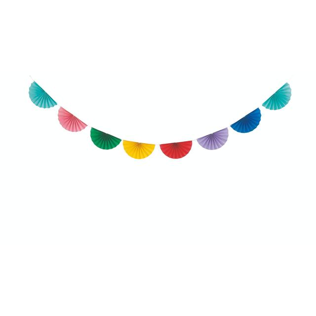 Colourful Scalloped Paper Fan Garland - McGrocer