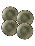 Dutch Rose Green Set of 4 Dinner Plates Set of 4 Side Plates