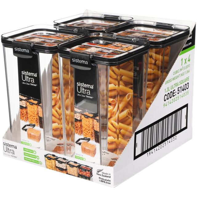 Sistema 1.3L Tritan Ultra Square Storage - McGrocer