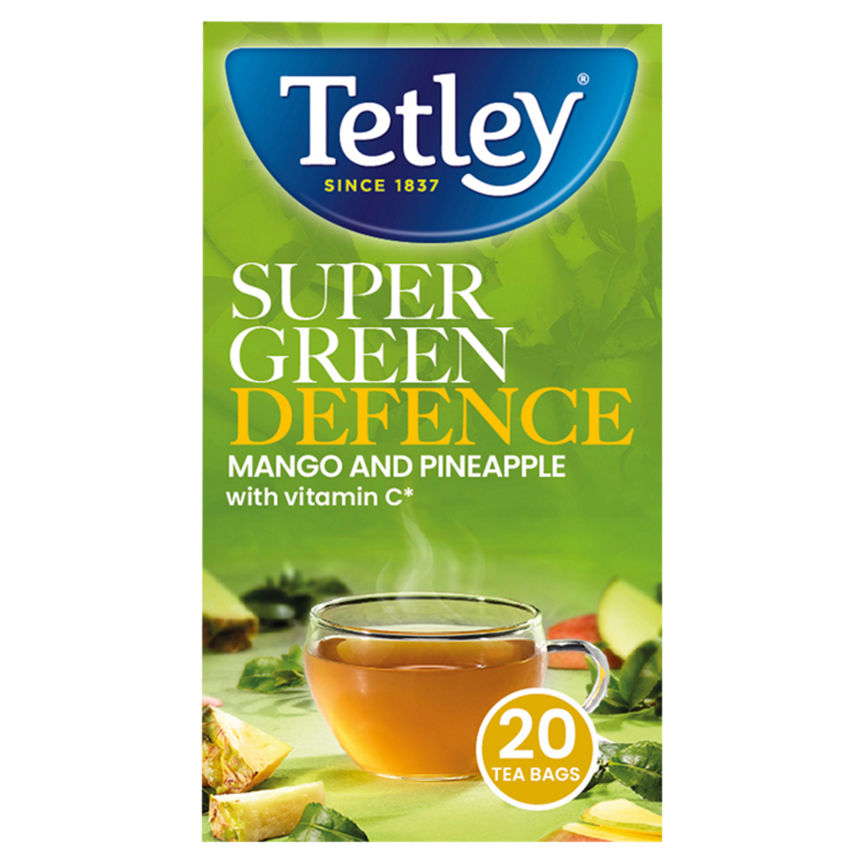 Tetley Immune Tropical Super Green Tea 20 Tea Bags GOODS ASDA