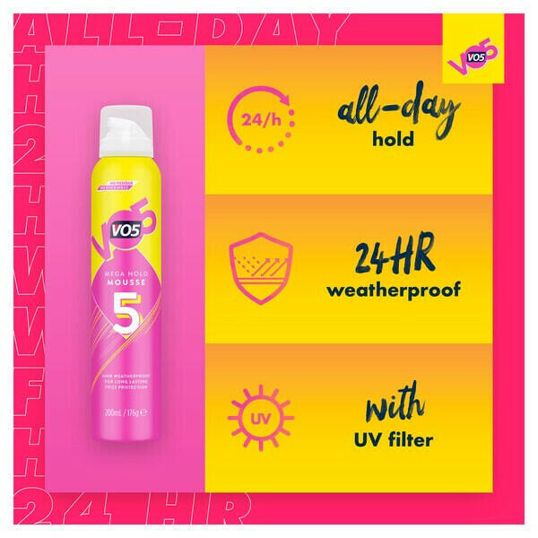 VO5 Mega Hold Hair Mousse 200ml GOODS Boots
