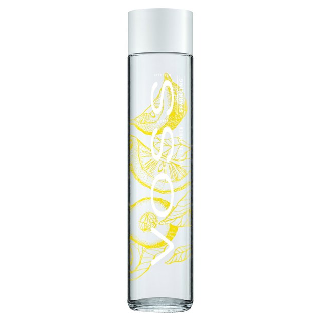 VOSS Lemon Cucumber Flavoured Sparkling Water Glass Bottle   375ml GOODS M&S