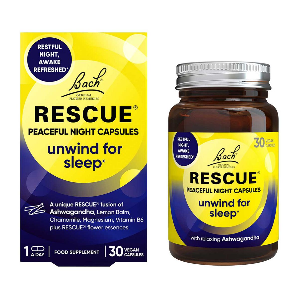 Bach Rescue Peaceful Night Capsules 30s - McGrocer