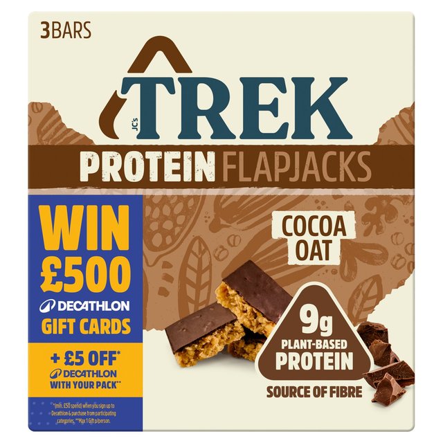 TREK Cocoa Oat Protein Flapjacks Multipack 3 x 50g GOODS M&S