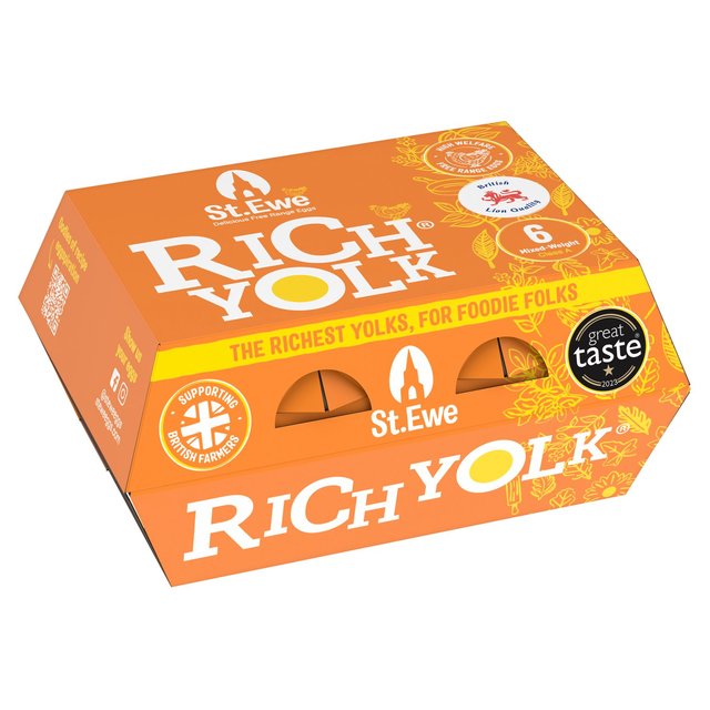 St. Ewe Rich Yolk Free Range Eggs   6 per pack GOODS M&S