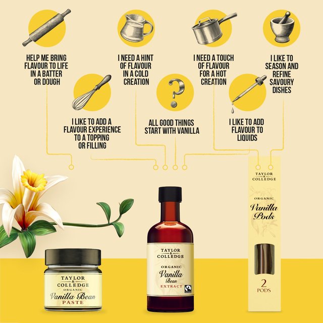 Taylor & Colledge Organic & Fairtrade Vanilla Bean Extract 100ml GOODS M&S