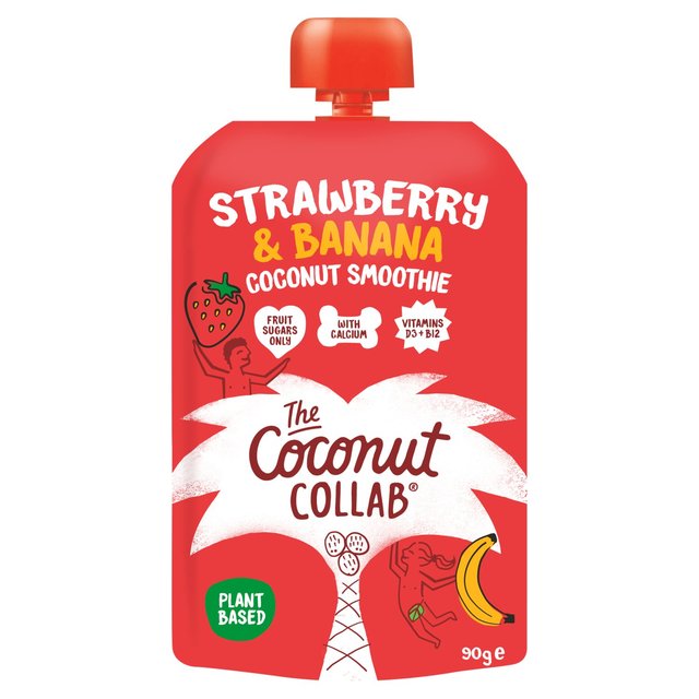 The Coconut Collab Strawberry & Banana Little Coconutters Pouch Multipack   10 x 90g GOODS M&S