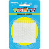 White Spiral Birthday Candles 24 per pack GOODS M&S
