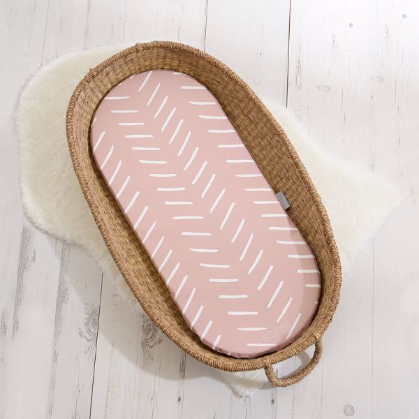 The Tiny Bed Co. Basket Changing Mat - Castaway (Dusty Pink) GOODS Superdrug