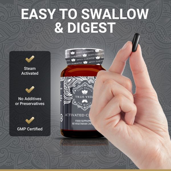 True Veda | Activated Charcoal | Coconut Shells | 60 Caps GOODS Superdrug