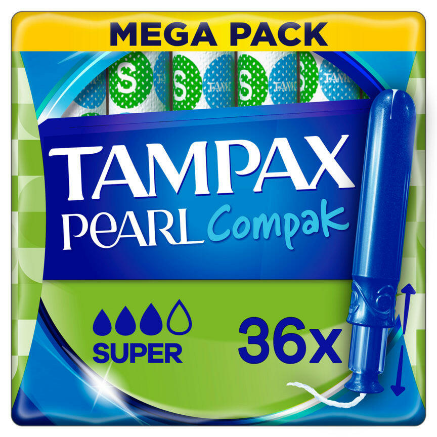 Tampax Pearl Compak Super Tampons Applicator GOODS ASDA