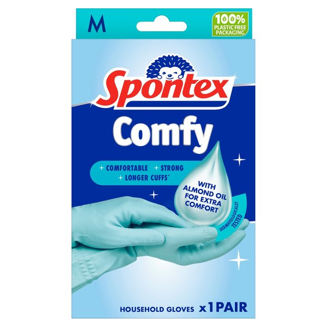 Spontex Soft Hands Gloves With Almond Oil M/L   1pair GOODS M&S
