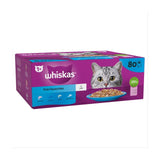 Whiskas 1+ Adult Wet Cat Food Pouches Fish Favourites in Jelly 80 x 85g GOODS M&S