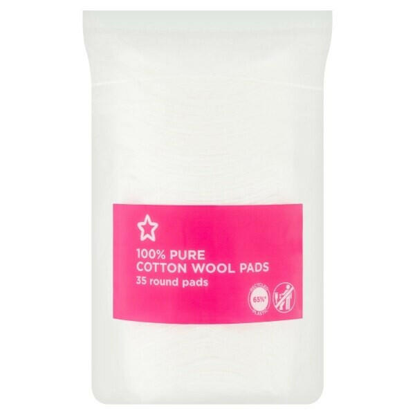 Superdrug 100% Pure Cotton Wool Pads - 35 Round Pads GOODS Superdrug