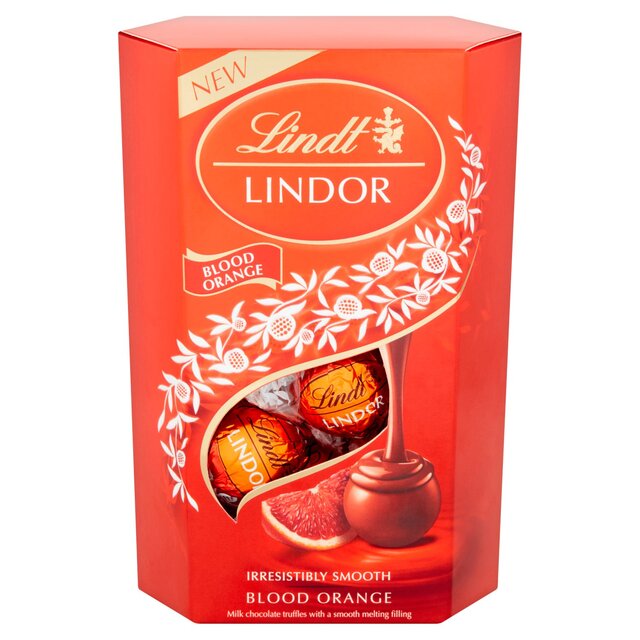 Lindt LINDOR Blood Orange Truffles Box 200g - McGrocer