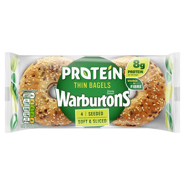 Warburtons Protein Thin Bagels   4 per pack GOODS M&S